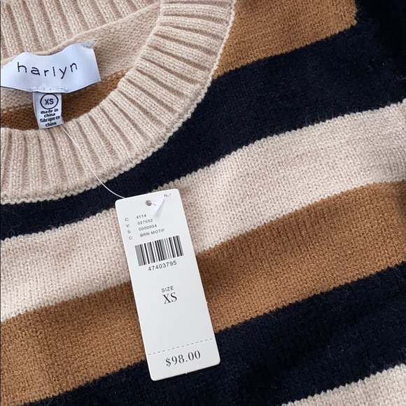 A n t h r o p o l o g i e • Striped bell sweater - Picture 4 of 8
